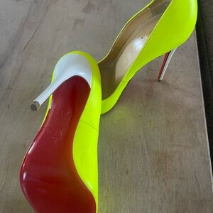 Christian Louboutin Neon Yellow Pumps